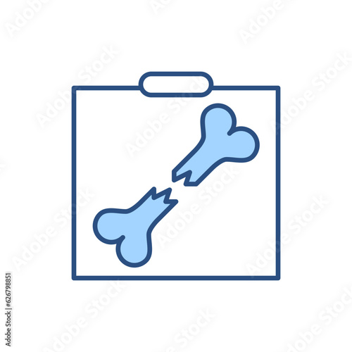 X-ray related vector line icon. Isolated on white background. Vector illustration. Editable stroke