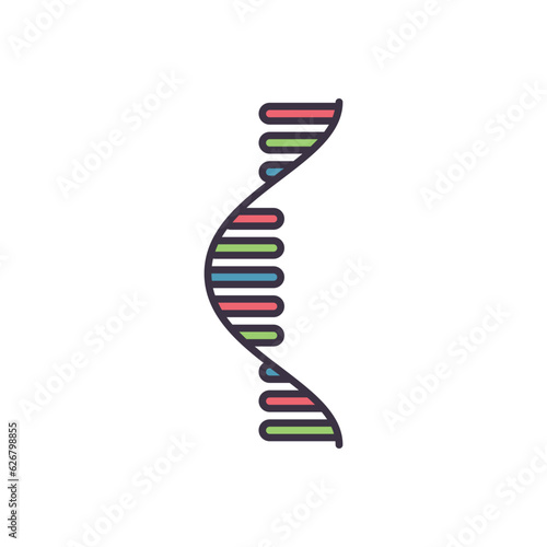 RNA related vector icon. RNA sign. Isolated on white background. Editable vector illustration