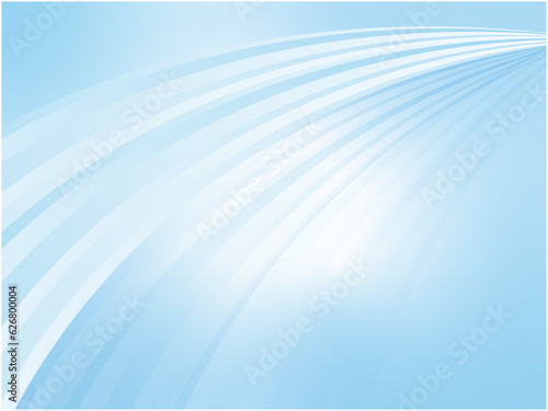 透明感あふれるアブストラクトなウェーブ背景_水色