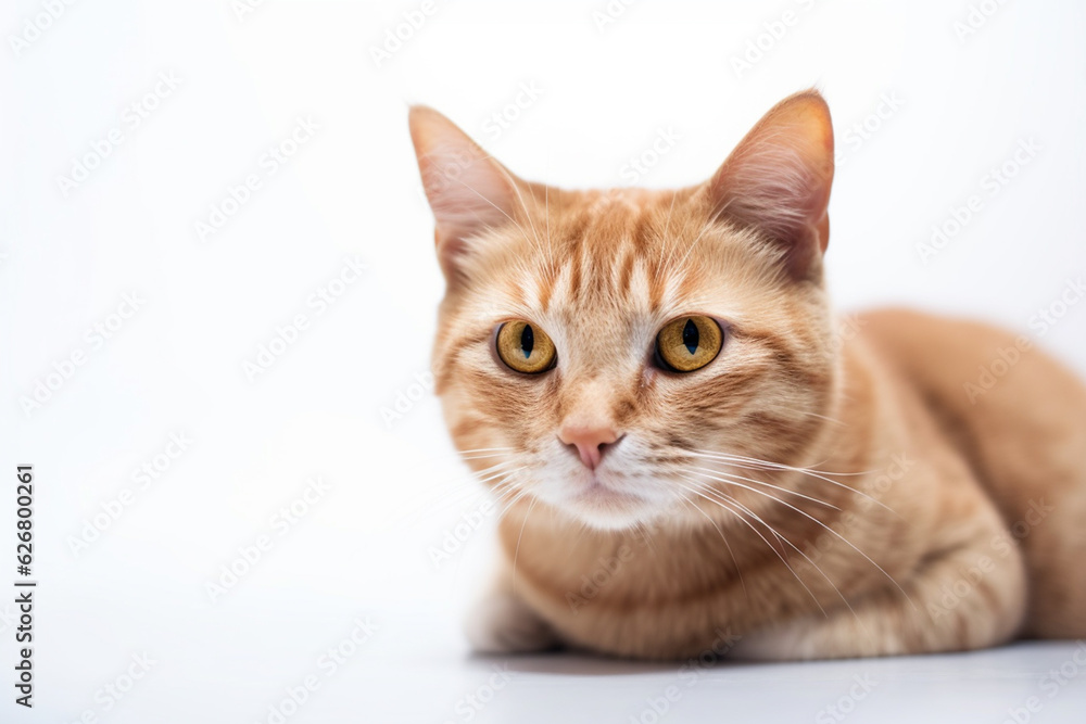 cat on white background cat on white background