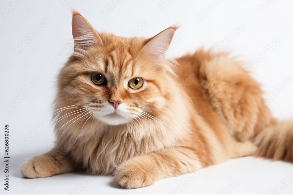 cat on white background cat on white background