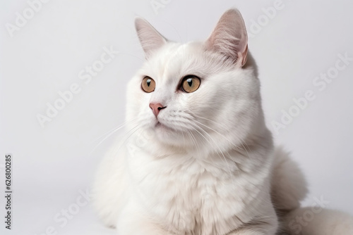 cat on white background © วรุตม์ ไชยรัตน์