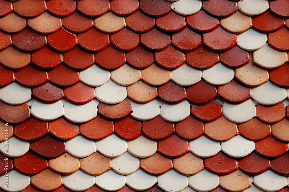 Seamless Texture Bright Roof Tiles Created Using Artificial Intelligence Seamless Texture Bright Roof Tiles Created Using Artificial Intelligence
