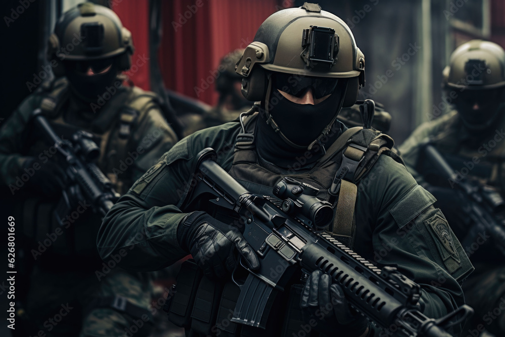 Special Forces with Operations Team Special Forces with Operations Team