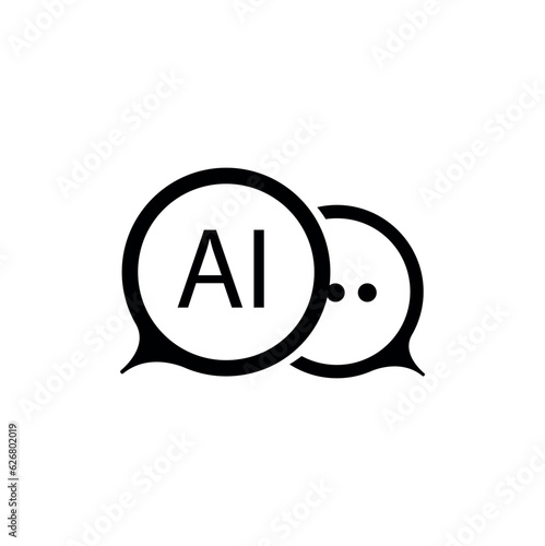 AI icon on white background