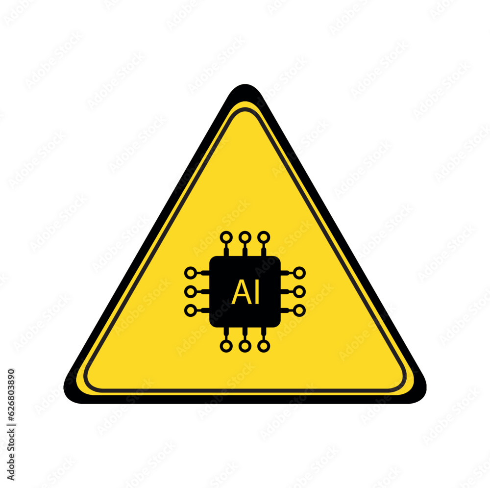Obraz premium artificial intelligence sign on white background