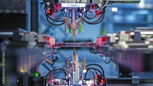 Intelligent testing and repair of circuit boards.High-tech and industrial automation.