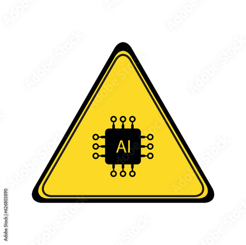 artificial intelligence sign on white background