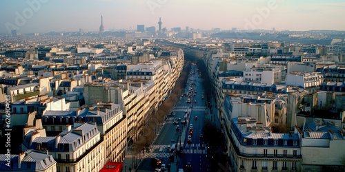 Wallpaper Mural Aerial view of Paris - Generative AI Torontodigital.ca