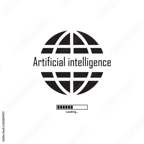 AI icon on white background