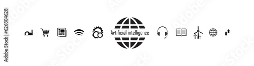 AI icon on white background