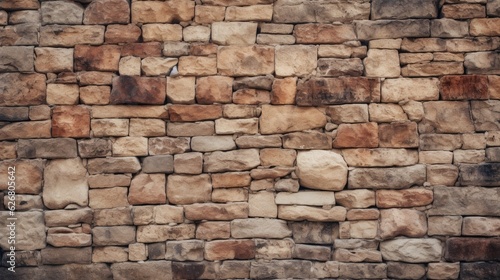 Rustic stone wall  old stone texture  digital ai.