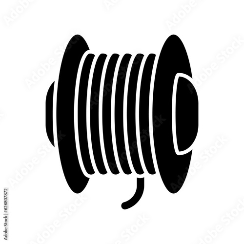 Wired power cable roll icon