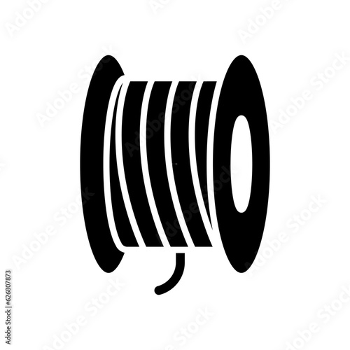 Wired power cable roll icon