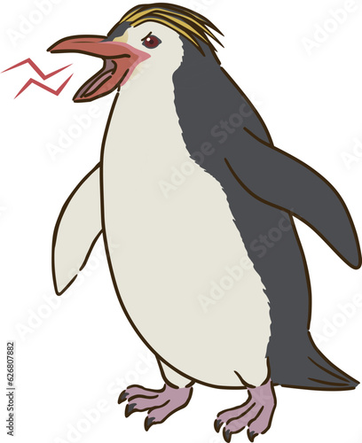 怒るロイヤルペンギン
