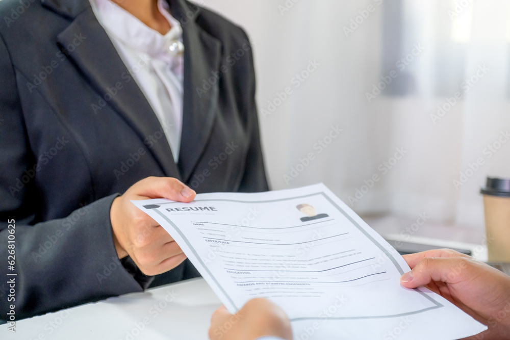 Office executives interviewing job applicants in the meeting room. employer conversation summary work employment Office executives interviewing job applicants in the meeting room. employer conversation summary work employment