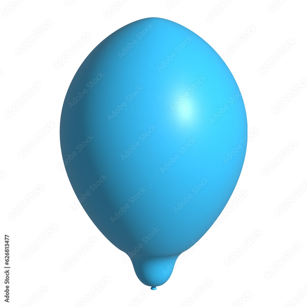 Glossy blue balloon 3d Glossy blue balloon 3d