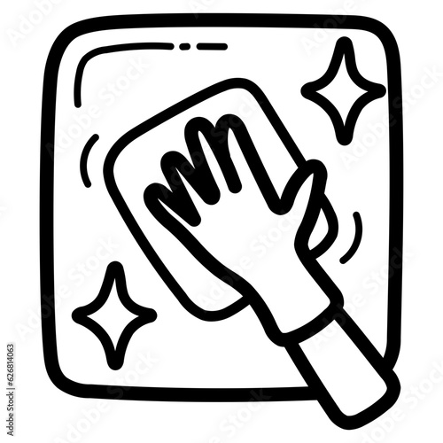 glass cleaning line icon style