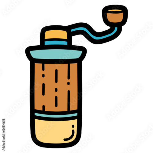 coffee grinder filled outline icon style