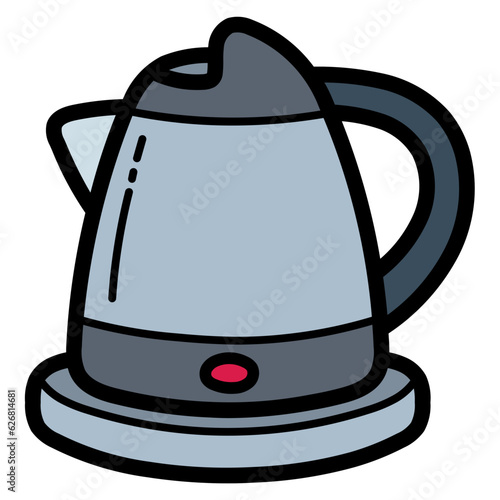 kettle filled outline icon style