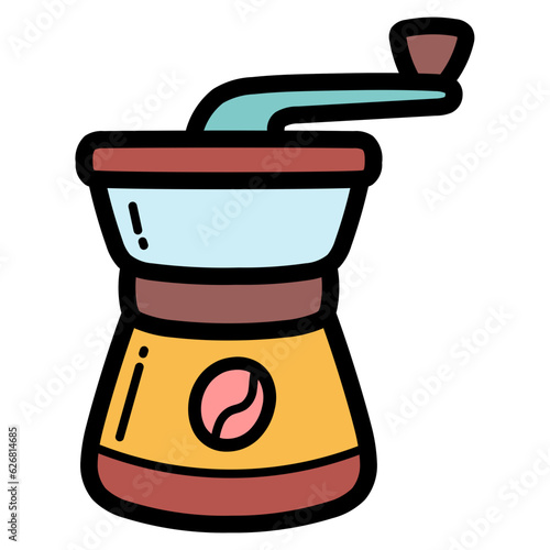 coffee grinder filled outline icon style