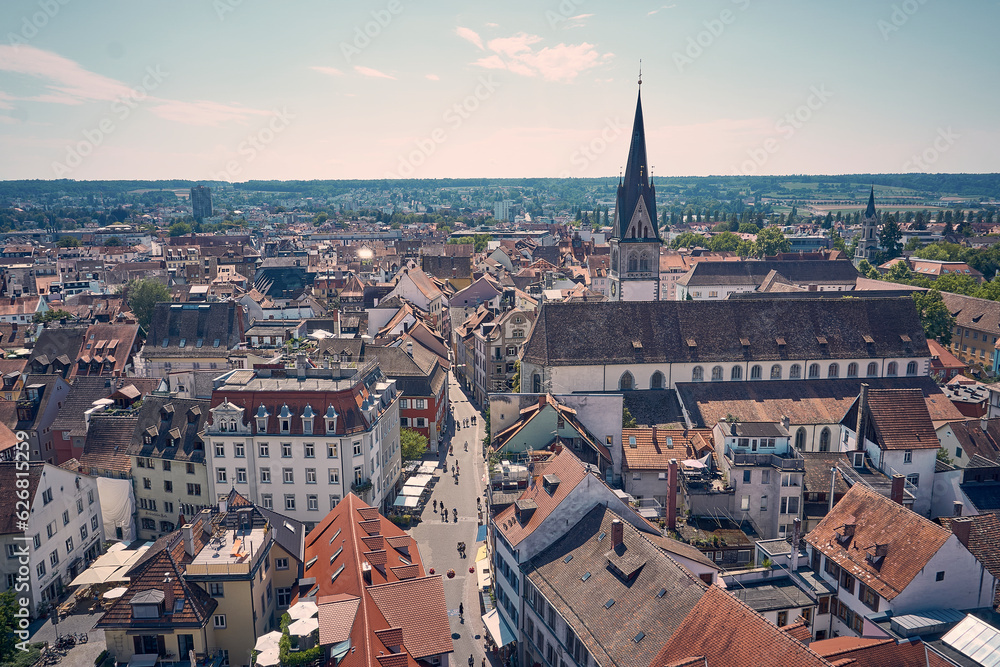 Blick von der Kirche Münster Unserer Lieben Frau auf Konstanz am Bodensee