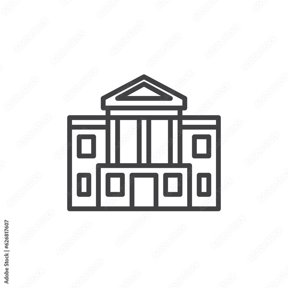 University building line icon University building line icon