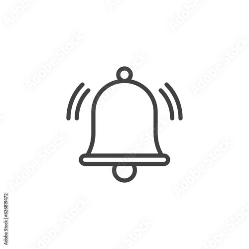 School bell line icon