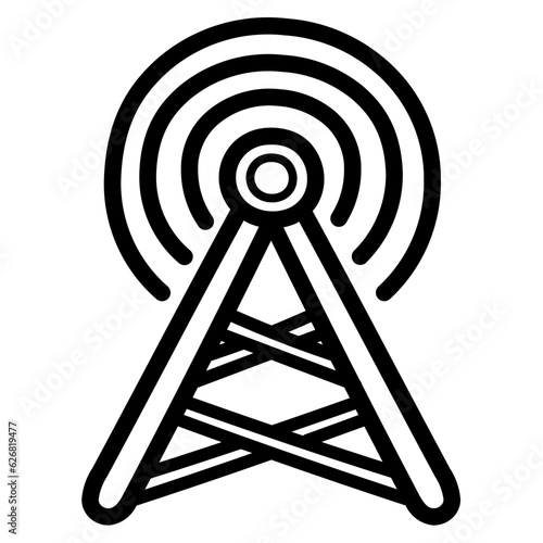 Broadcast line icon style