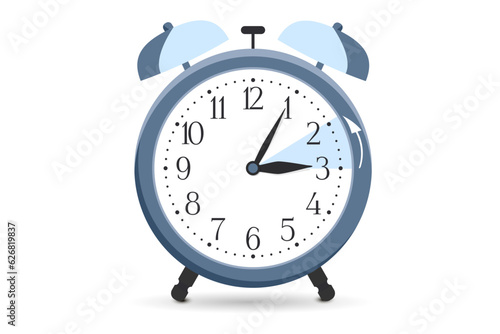 switch to winter time simple blue clock vector illustration EPS10