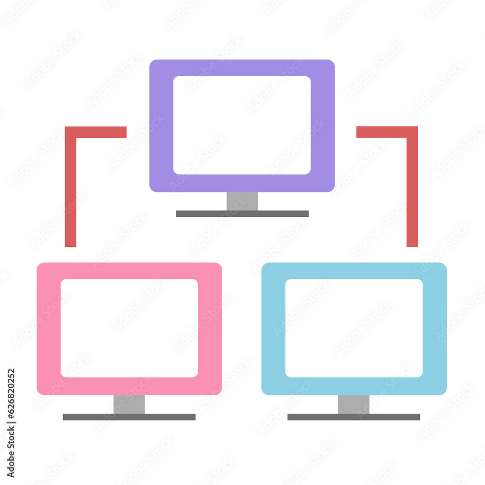 Many computer icons connected in pastel colors, Business Detailed Flat Circular Flat icon, Statistics Special Lineal color icon Many computer icons connected in pastel colors, Business Detailed Flat Circular Flat icon, Statistics Special Lineal color icon
