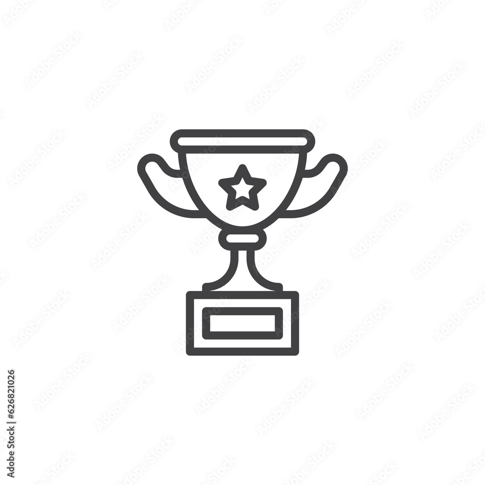 Trophy cup line icon Trophy cup line icon