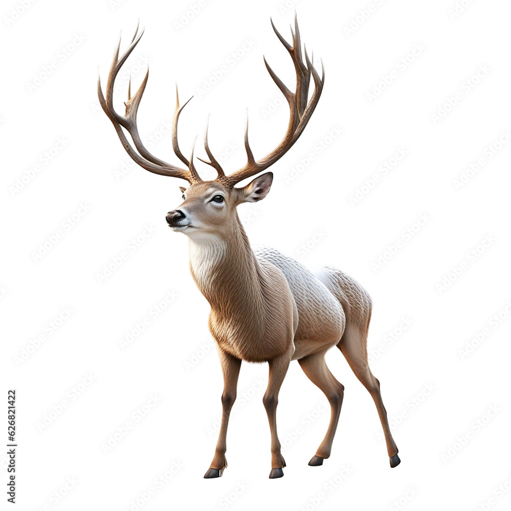 Fototapeta premium Deer on transparent background