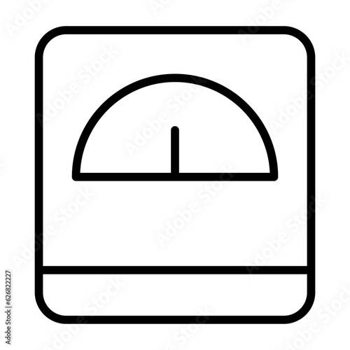 Outline weighing machine icon