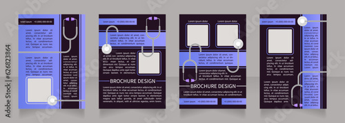 Emergency care for covid patients blank brochure layout design. Vertical poster template set with empty copy space for text. Premade corporate reports collection. Editable flyer paper pages