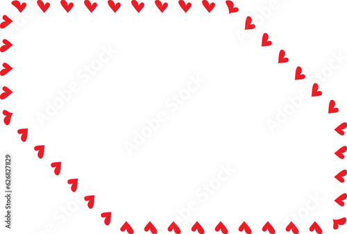 Red Heart frame Snip Diagonal Corner Rectangle Shape vector love frames for pictures cute photo frame framing pressed flowers floral frame decoration design royal background for valentine wedding cele