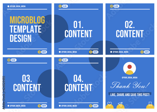 Microblog or carousel template design