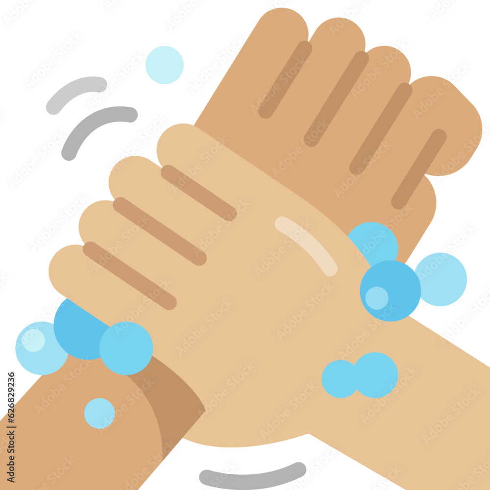 washing hands flat icon washing hands flat icon