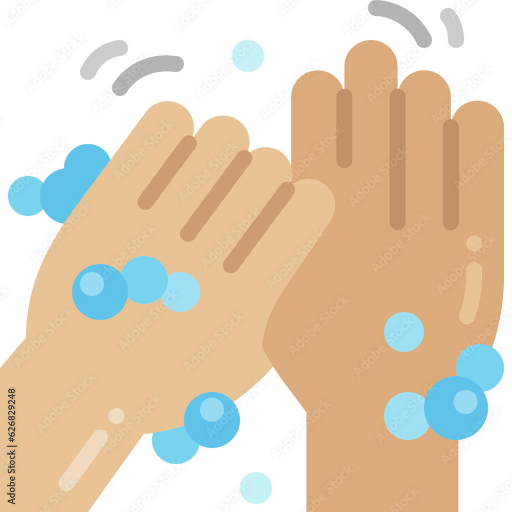 washing hand flat icon washing hand flat icon
