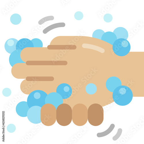 hand washing flat icon