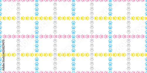 dog paw seamless pattern footprint cat kitten pastel color weave french bulldog vector puppy pet cartoon doodle gift wrapping paper tile background repeat wallpaper illustration design isolated