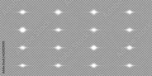 White horizontal light effect of lens flares