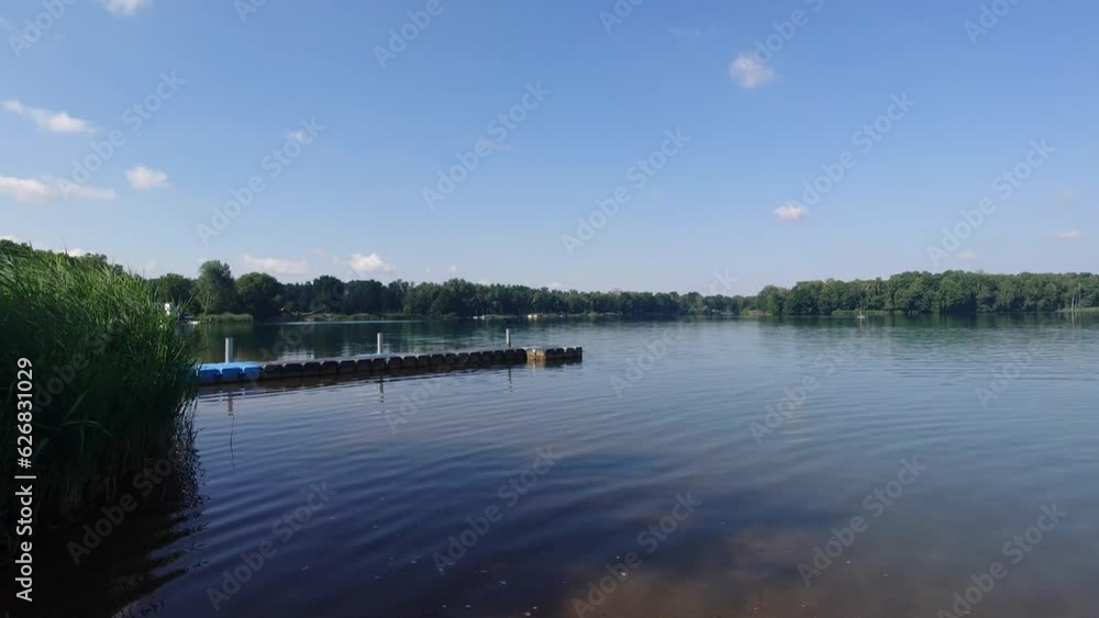 Lake Olba, a former open-cast lignite mine and today a bathing lake in the Upper Lusatian Heath and Pond Landscape between the villages of Wartha and Kleinsaubernitz in the municipality of Malschwitz, Lake Olba, a former open-cast lignite mine and today a bathing lake in the Upper Lusatian Heath and Pond Landscape between the villages of Wartha and Kleinsaubernitz in the municipality of Malschwitz,