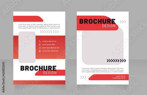 Alternative fuel promotional blank brochure design. Template set with copy space for text. Premade corporate reports collection. Editable 2 paper pages. Barlow Black, Regular, Nunito Light fonts used