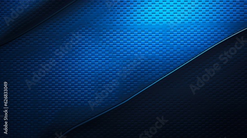 Blue Carbon Fiber Texture. Abstract Design with Left Side Light for Graphic Background, Wallpaper, and Modern Materials: Generative AI