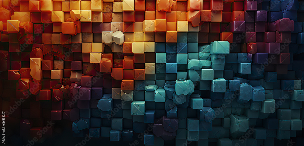 abstract background with squares, Generative AI abstract background with squares, Generative AI