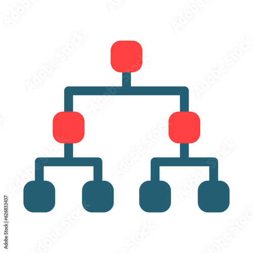 Site Map Glyph Two Color Icon Design