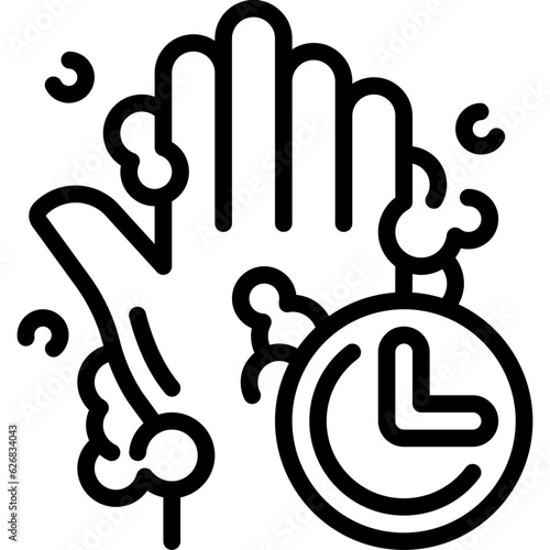 washing time line icon
