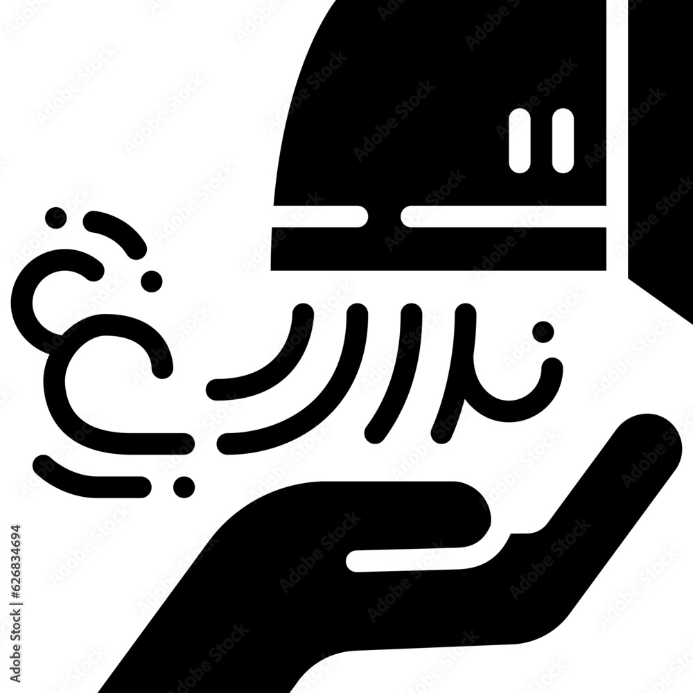 hand dryer solid icon hand dryer solid icon