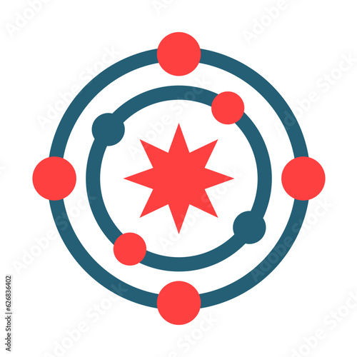 Astrophysics Glyph Two Color Icon Design